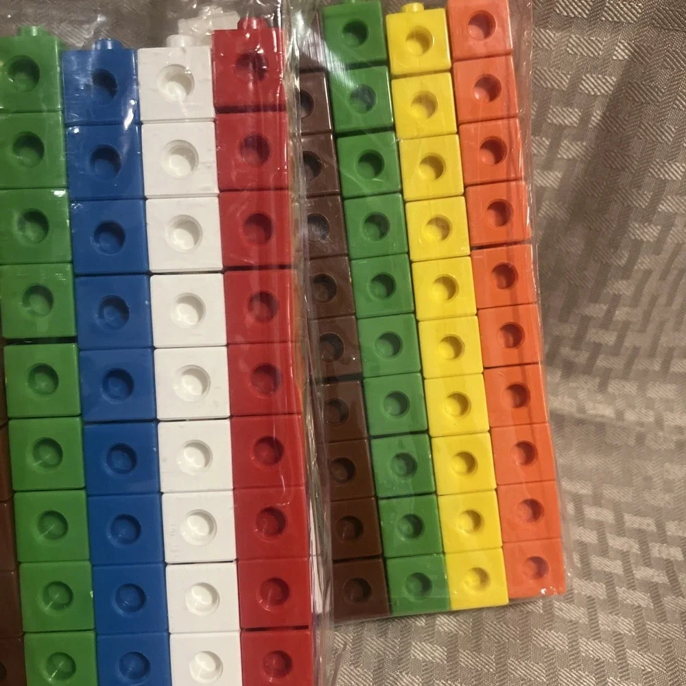 Lot Of 2 Cuisenaire Snap Cubes Sets 100 Pc Math Manipulatives 30500A NOS Sealed